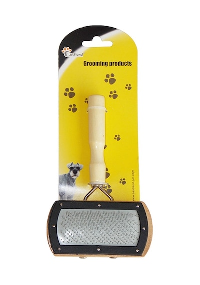 Eastland Tahta Saplı Çift Taraflı Köpek Tüy Tarama Fırçası