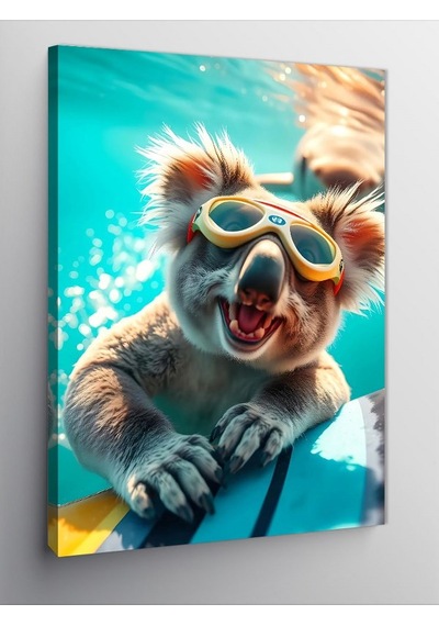 Kanvas Tablo Mutlu Koala 50cmx70cm