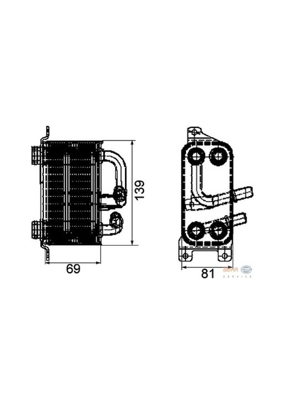 KNECHT CLC66000P Yağ Soğutucu Petek (139×69×81) E60 E61 E63 E64 E65 N43 B20 A (Eno:8Mo376745751)