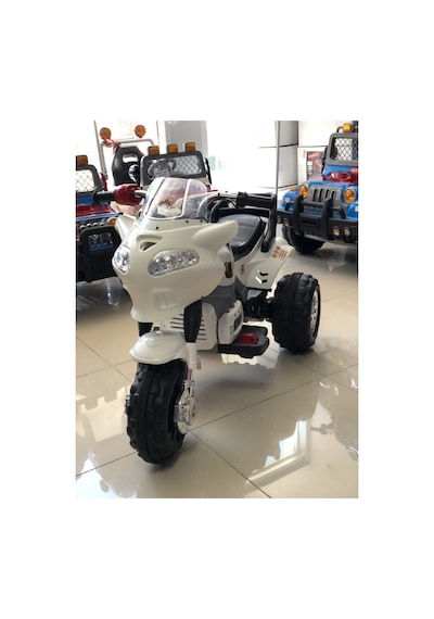 Aliş Toys Goway 12 Volt Turbo & Müzik Çalarlı Elden Gazlı Dev Motor 3-9 Yaş Beyaz