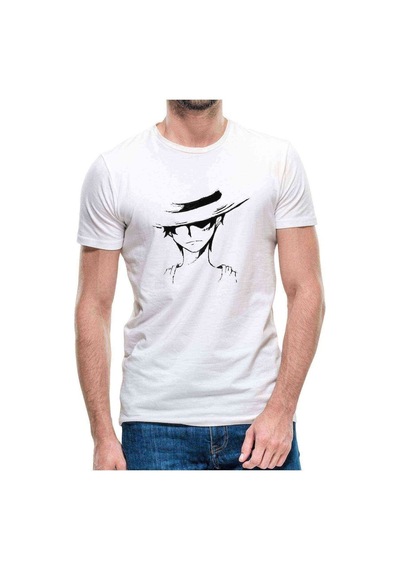 Anime One Piece Baskılı Beyaz Erkek Tshirt (530982087)
