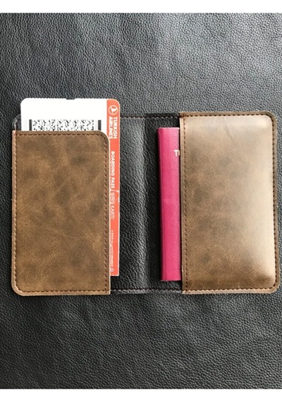 Vip Gift Voyager Pasaport Kılıfı Minimalist Vegan Suni Deri Pasaportluk Ka Lacivert
