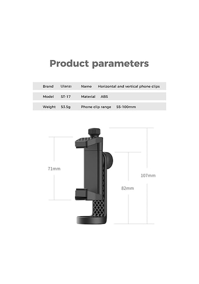 Ulanzi  St-17 Dönen Telefon Tripod ve Masa Standı
