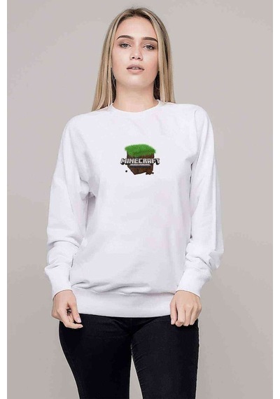 Minecraft Öykü Modu Sezon Iki Minecraft Baskılı Beyaz Kadın Swea