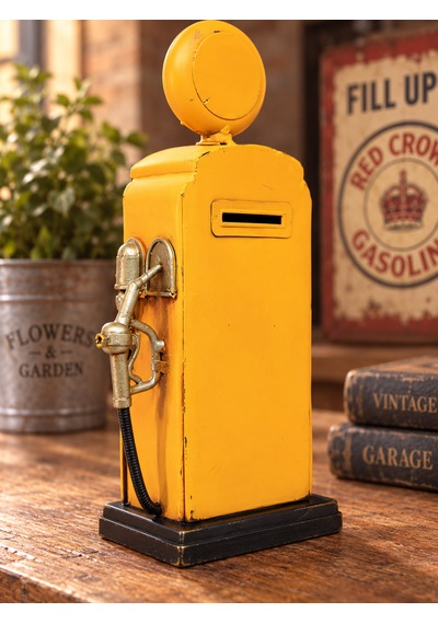 Mnk Home Dekoratif Metal Yakıt Pompası Kumbara Vintage Retro Eskitme Tasarım Renk