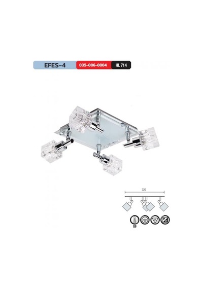 HOROZ EFES 4 G9 DUY KROM KRİSTAL AMPUL DAHİL Beyaz