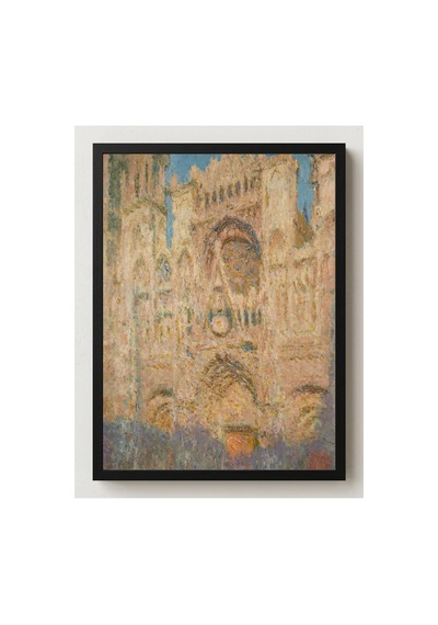 Monet Rouen Katedrali, Akşam Çerçevesiz Poster 30x42 Cm A3 Tablo Empresyonist Duvar Dekoru