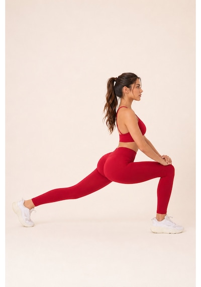 Jolt Kind Model Kalça Büzgülü Yüksek Bel Toparlayıcı Seamless Tayt Kırmızı