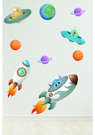 Monsters Sevimli Canavarlar Duvar Sticker 95x50 Cm
