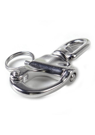 2'li Fırdöndülü Mandar Kilidi. 12mm. Snap Shackle. 304 Krom