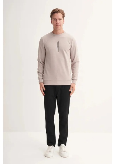 Cazador Slim Fit Mevsimlik 3 İplik Pamuk Karışımlı Sweatshirt-54185 Gri