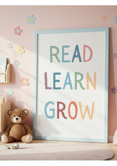Read Learn Grow Dijital Baskı Poster V9 Çerçevesiz