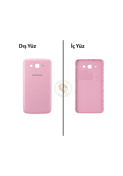 Samsung Galaxy Grand 2 G7106 Pembe Renk Arka Kapak Arka Cam Batarya Kapağı Pil Kapağı Lazer Kesim Back Cover Galaxy Grand 2 Uyumlu