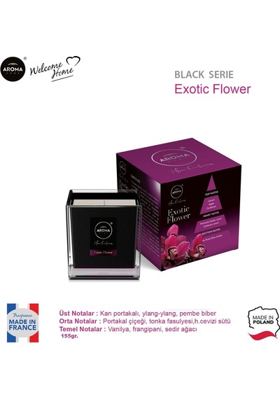 Aroma Home Black Series Kokulu Mum Exotic Flower 155 G