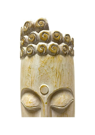 Ahşap Dekoratif Büyük Buda Mask 60cm Albızıa Wood