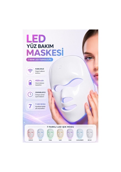 Robeve Auhma Ahb-08 Led Yüz Bakım Maskesi - 7 Renk Led Işık Teknolojisi, Kablosuz Kullanım, 400mah Şarjlı Batarya, Entegre Zamanlayıcı, Evde Profesyonel Cilt Bakım Cihazı, Led Skin Care Face Mask Robeve Auhma Ahb-08 Led Yüz Bakım Maskesi - 7 Renk Led Işık Teknolojisi, Kablosuz Kullanım, 400mah Şarjlı Batarya, Entegre Zamanlayıcı, Evde Profesyonel Cilt Bakım Cihazı, Led Skin Care Face Mask
