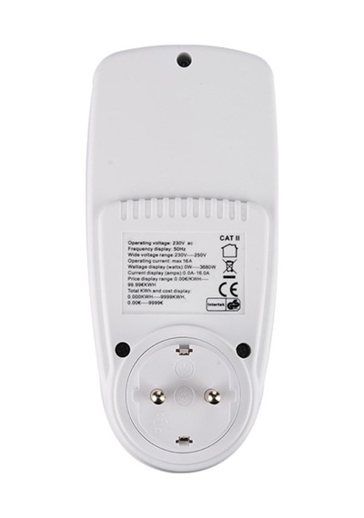 Işıklı Wattmetre Priz Tipi 3680W Enerji Sarfiyat Tüketim Ölçer