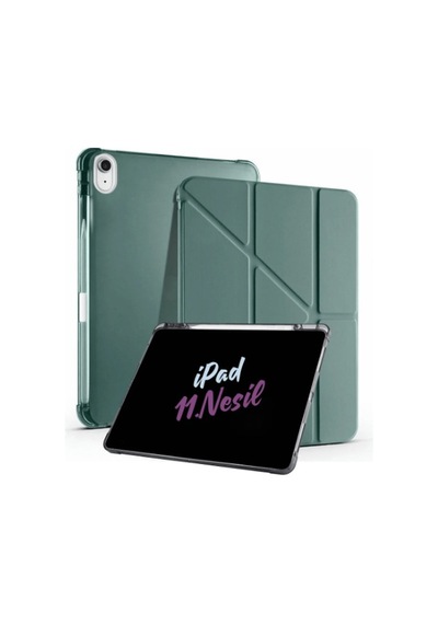 Apple Uyumlu iPad A16 11. Nesil A16 2025 Tri Folding Tablet Kılıfı + Avuç İçi Algılamayan Tablet Kalemi Tablet Kılıfı