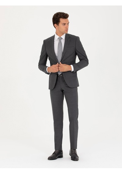 Cacharel Füme Slim Fit Ceket Gri