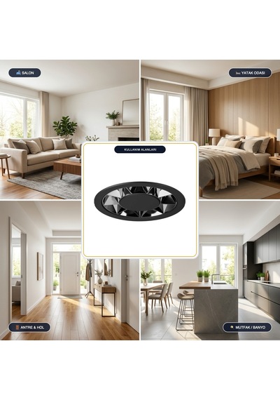 Jupıter 3000k Gün Işığı 12w Beyaz/siyah Krom Led Spot - Ls501-bsk