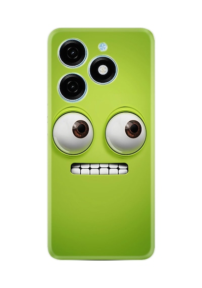 Tecno Spark 20 Spark 20c Kılıf Desenli Silikon Platinium Series Green 1832