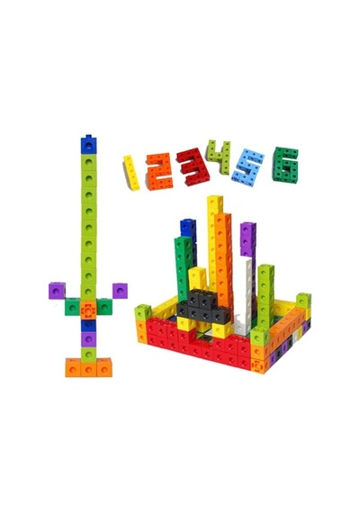 Geçmeli Birim Küpler - Snap Cubes - Matematik Küpleri - Akıl Küpleri - 100 Parça - 2x2x2 Cm