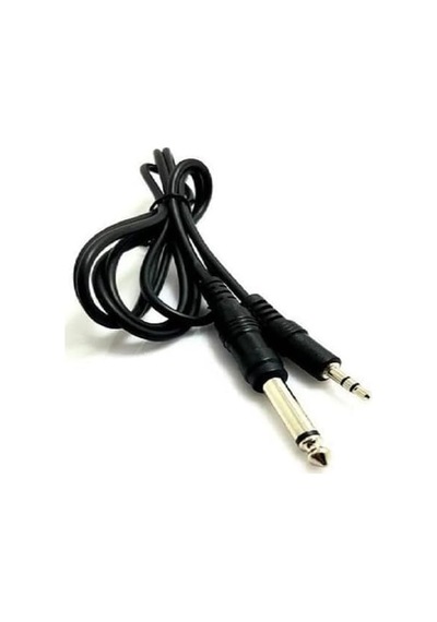 1,5 Metre 3,5 Mm - 6,3 Mm Jak Kablosu Kırılmaya Dayanıklı Fişler Ses/kulaklık Kablosu/aux Kablo, Pc/dizüstü Bilgisayar, Amfi, Araba Ve Hifi, Siyah