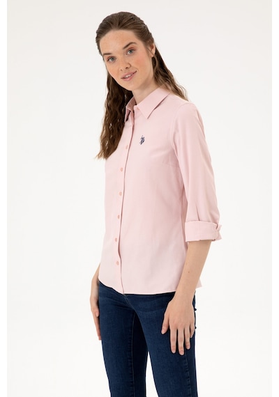 U.S. Polo Assn. Kadın Pudra Uzun Kollu Basic Gömlek 50316711-VR042 U.S. Polo Assn. Kadın Pudra Uzun Kollu Basic Gömlek 50316711-VR042