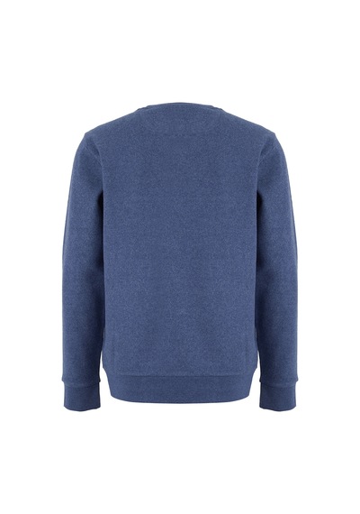 Mustang Mavi Erkek Basic Nakışlı Sweatshirt M6wm-swt1590 Indigo