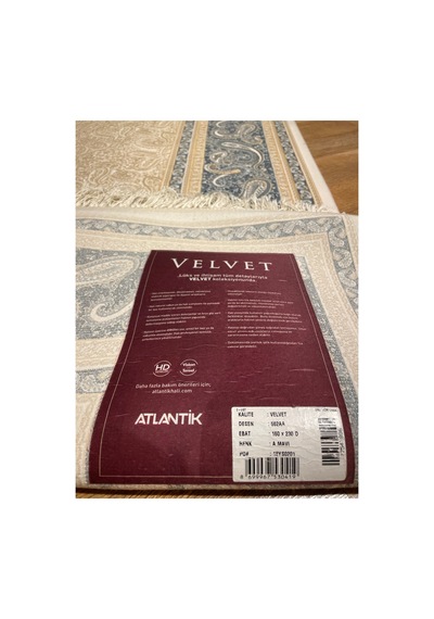 Velvet 562aa Mavi-krem Halı Çok Renkli
