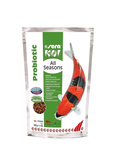 Ayrex Sera Koi Dört Mevsim Probiyotikli Havuz Balığı Yemi 500 Gr