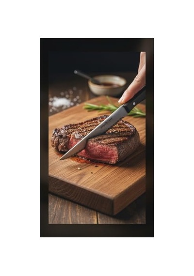 6'li Profesyonel Verzalit Saplı 23 Cm Steak Ve Biftek Et Bıçağı Çok Renkli