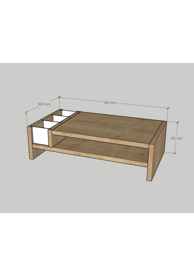 Emkawood Sally Monitör Yükseltici Laptop Standı Beyaz