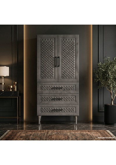 Granada Çok Amaçlı Dolap 60 Cm 2 Kapak 3 Çekmece Koyu Oksit - Çok Amaçlı Raflı Dolap Kahverengi Granada Çok Amaçlı Dolap 60 Cm 2 Kapak 3 Çekmece Koyu Oksit - Çok Amaçlı Raflı Dolap Kahverengi