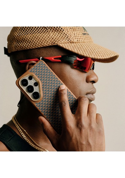 Galaxy S26 Ultra Uyumlu Kılıf M-safe Şarj Özellikli Raptic Aramid Skin Dual Serisi Kapak Gold-mavi Mavi - Gold