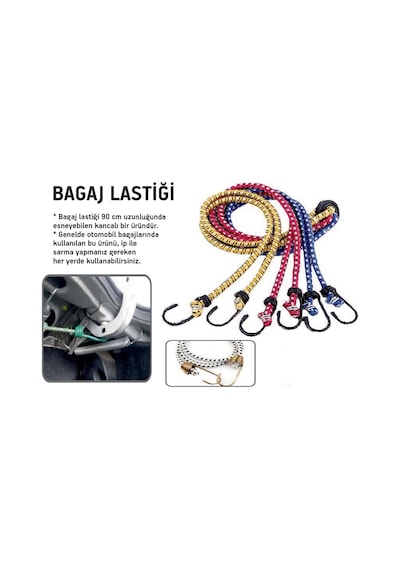 Cmc Bagaj Lastiği Motor Bisiklet Lastiği Gergili Lastik 90cm 1adt