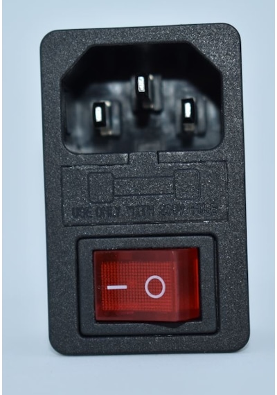 On/Off Switch Tırnaklı 250 Volt 10A Soketli ve Sigortalı
