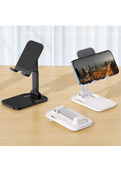 Rock Masaüstü Foldable Telefon & Tablet Standı - Siyah standart