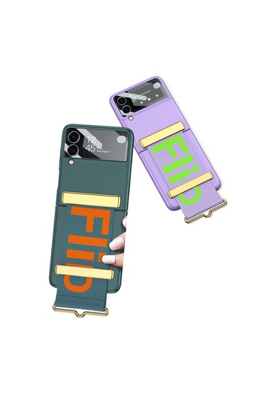 Samsung Uyumlu Galaxy Z Flip 3 Kılıf Zore Flio Kıpta Kapak Pembe
