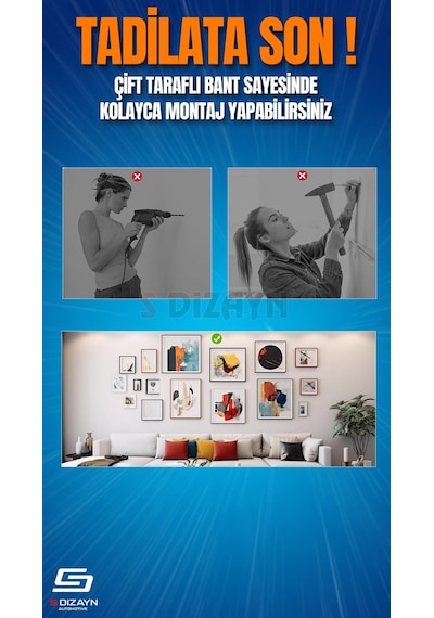 S-dizayn Çift Taraflı Bant 10mm X 5 Metre 5'li Paket Şeffaf Silikon Vhb Bant A+kalite 10 MM x 33 M