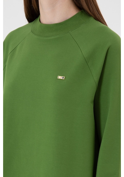 U.S. Polo Assn. Kadın Yeşil Regular Bisiklet Yaka Basic Sweatshırt 50313610-VR054