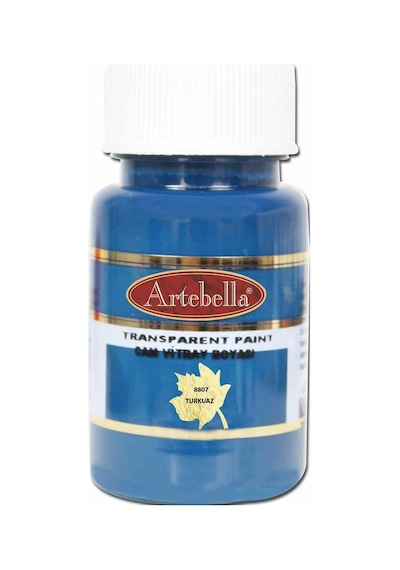 Artebella Transparan Cam Vitray Boyası Turkuaz 50 ML Turkuaz