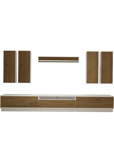 Decoraktiv Trendstyle 8ds Mdf Tv Ünitesi Tv Sehpası - Beyaz Pera Beyaz - Meşe