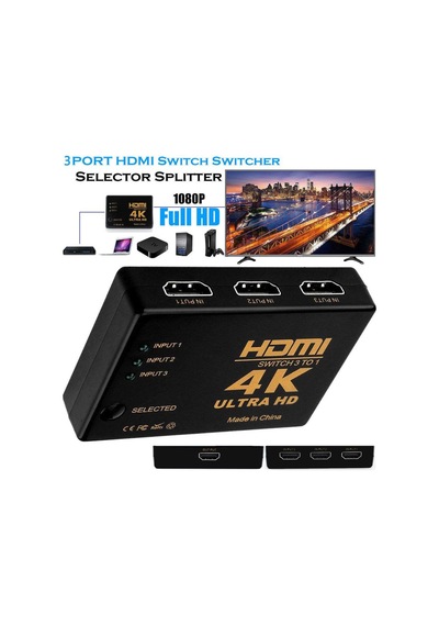 Hdmi Çoklayıcı 3 Port 4K Ultra Hd Hdmi Switch Splitter