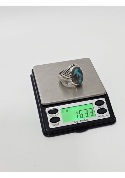 Firuze Turkuaz Taşlı 925 Ayar Gümüş Yüzük 16,3 Gram