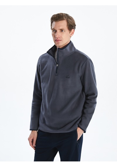 Lcw Eco Lacivert Dik Yaka Biyeli Erkek Sweatshirt