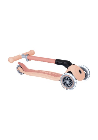 Globber Junior Ecologic Katlanabilir Işıklı Scooter - Peach Turuncu