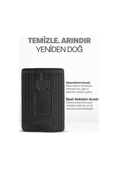 Uraw Gözenek Temizleyici ve Siyah Nokta Karşıtı Mikro Karbon Sabunu 100 G