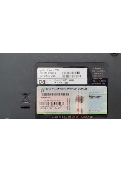 Hp Compaq Cq61 Alt Kasa