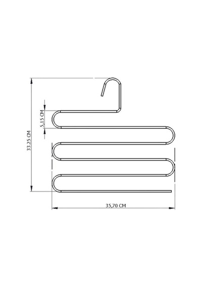 Edora Home 5'li Dolap İçi 5 Katlı Gümüş Pantolon Askılık Akıllı Dekoratif Askı Metal Paslanmaz Gümüş